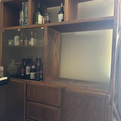 Solid Wood Entertainment Shelf