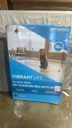 36 inch high perfect exercise pen with door