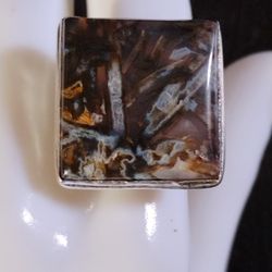 Artisan Stick Agate Men's Ring