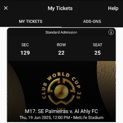 FIFA: MetLife NJ - Extra Tickets