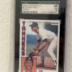 1984 Topps Nestle #8 Don Mattingly Rookie Card RC SGC 98 GEM 10 RARE
