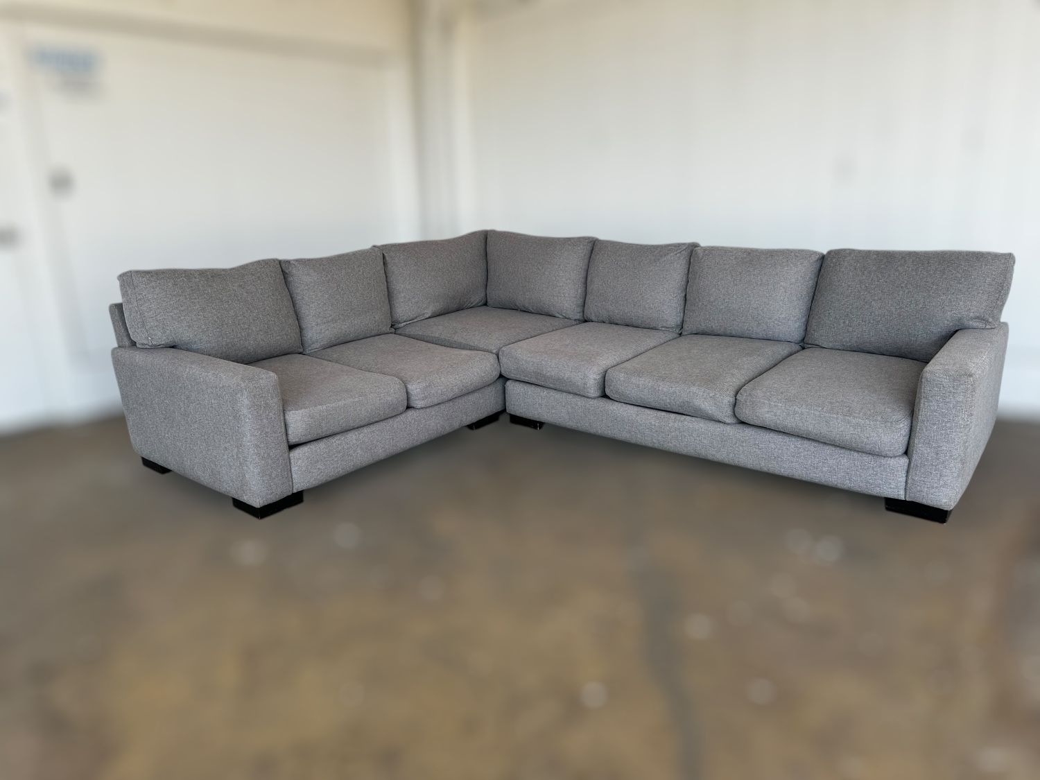 Free Delivery-Gray L shape sectional sofa couch