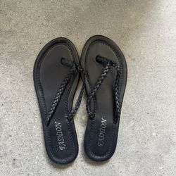 $5 Black Slippers 