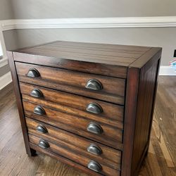 Oversized Solid Wood Nightstand 