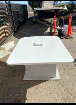 White Fiberglass Boat Tower roof shade