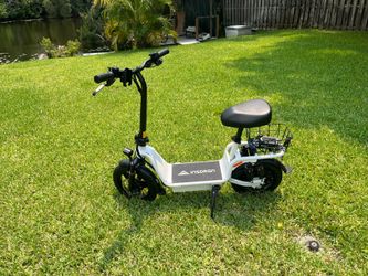 White Electric Seated Scooter
