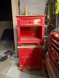 Red wood night stands
