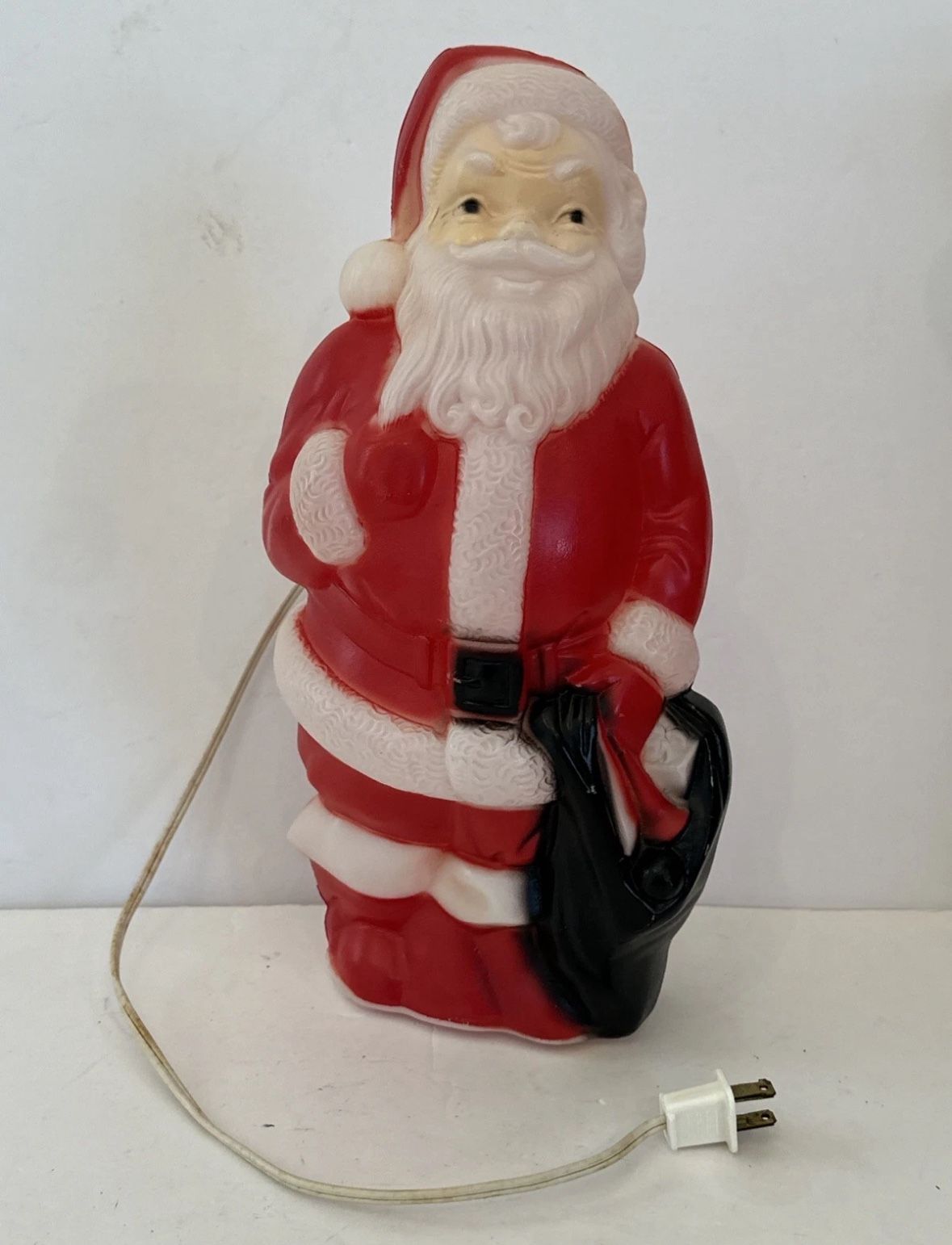 Vtg Empire Table Top Christmas Santa Claus Blow Mold 13" Light Up 1968