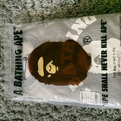 BAPE Relaxed Classic College Crewneck Grey XXL