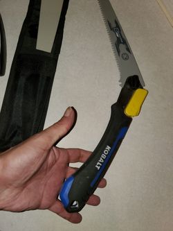 KOBALT HAND SAW WITH EXTRA BLADES.. ONLY USED ONES...