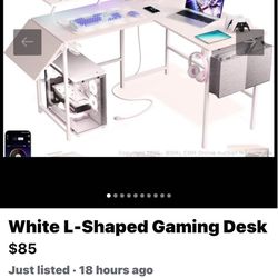 L shaped led gaming desk new in box