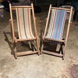 Foldable Wooden Toddler Lounge Chairs-Set of 2