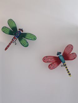 Set of 2 Dragonfly Wall Decor / Decoration