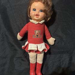1970 Pull String University Of Arkansas Cheerleader