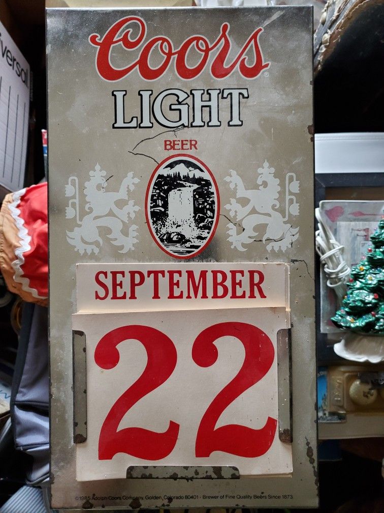 Coors Light Tin Perpetual Calender