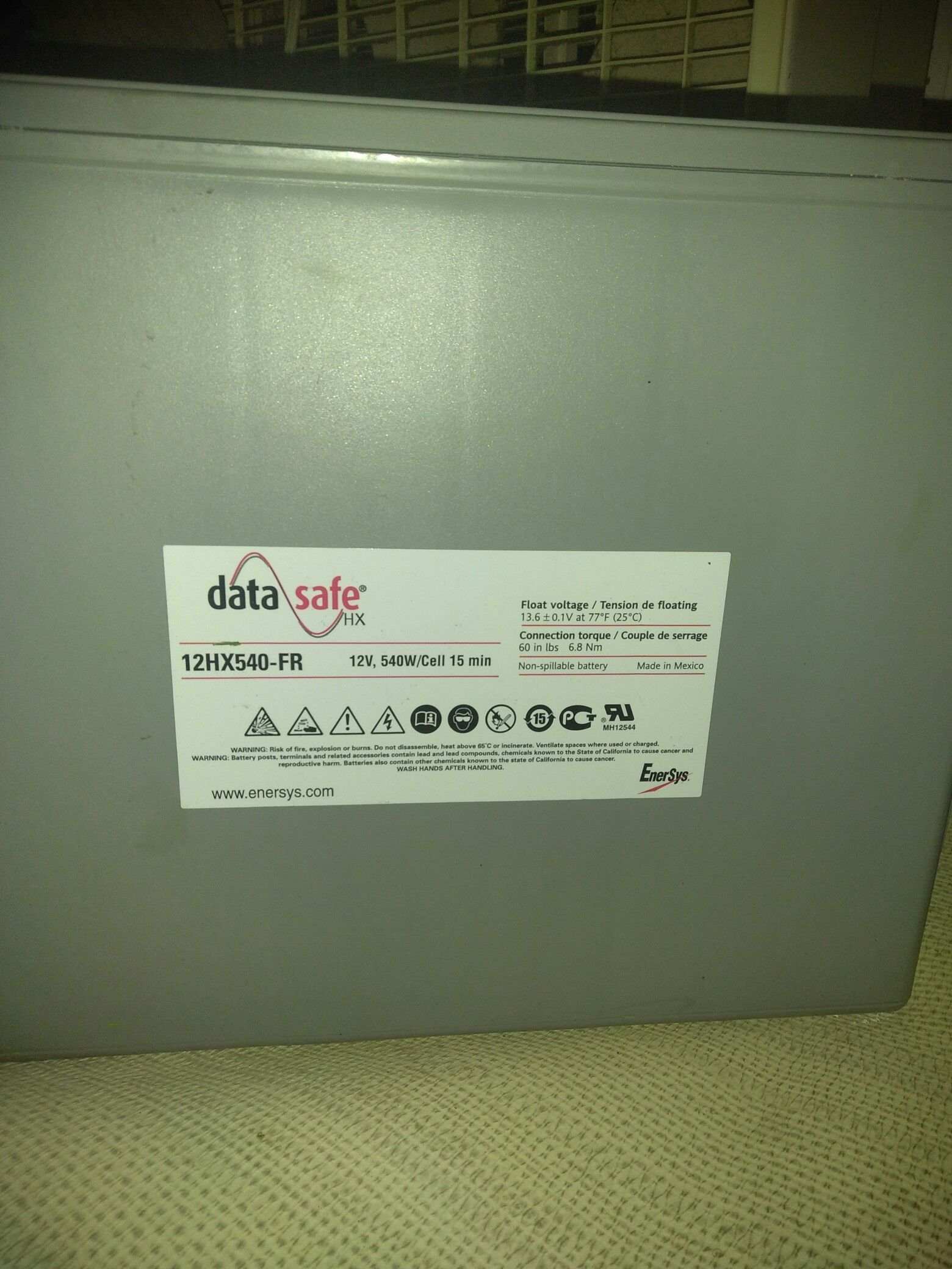 Data Safe 12Hx540-FR BATTERIES