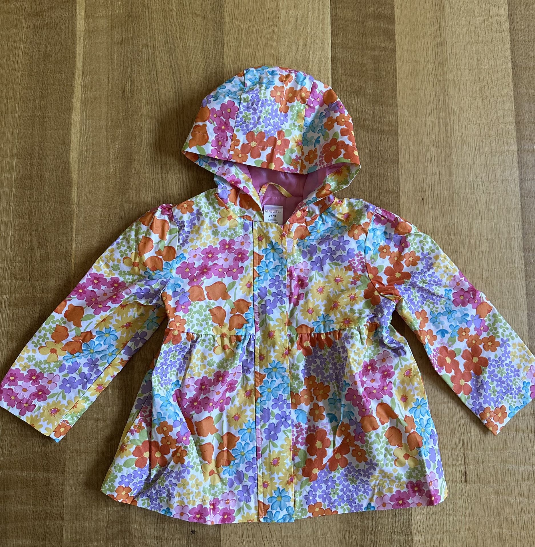 Girl 2T-3T Floral Raincoat