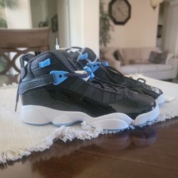 *New* Youth Boy Size 6 Nike Jordan 6 Rings  Black/blue