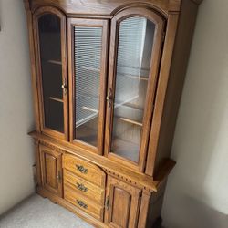 Oak China Cabinet 