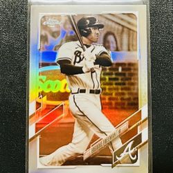 2021 Topps Chrome Baseball Freddie Freeman Sephia Refractor 