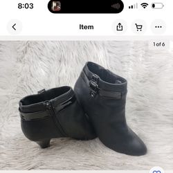 Black EAST 5TH Quanda Black Casual Ankle Boots Booties Size 8