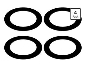Goof Trim Ring for 3 Inch Recessed Can Lights, 4 Pack Downlight Trim Ring Cover 3.18-Inch Inner Diameter, 4.52-Inch Outer Diameter, Matte Black, Steel