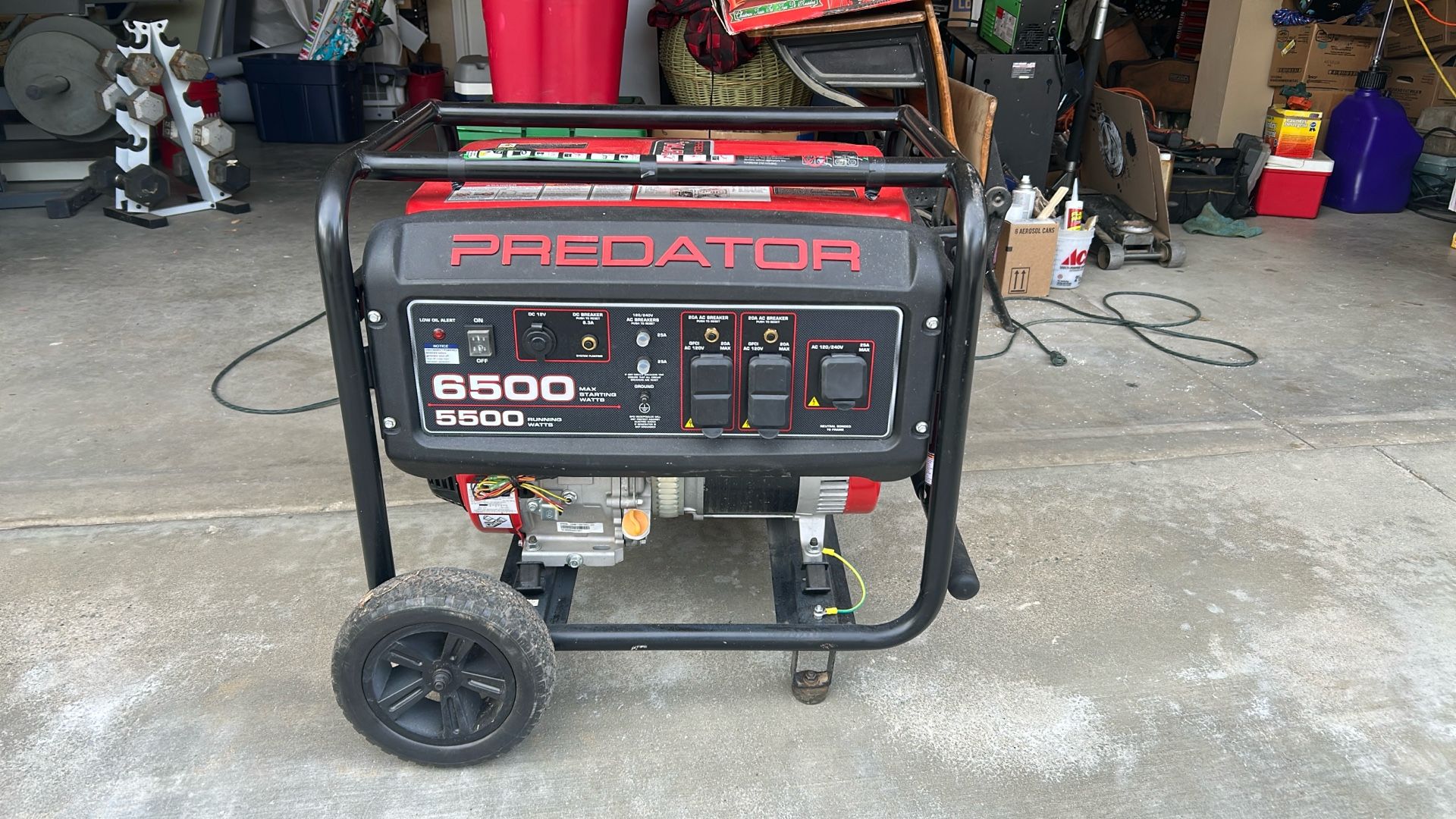 Predator 6500 Max Watt Gas Generator