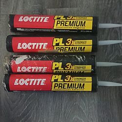 Loctite PL3X Premium Construction Adhesive – Stronger Than PL Premium – 4 Tubes