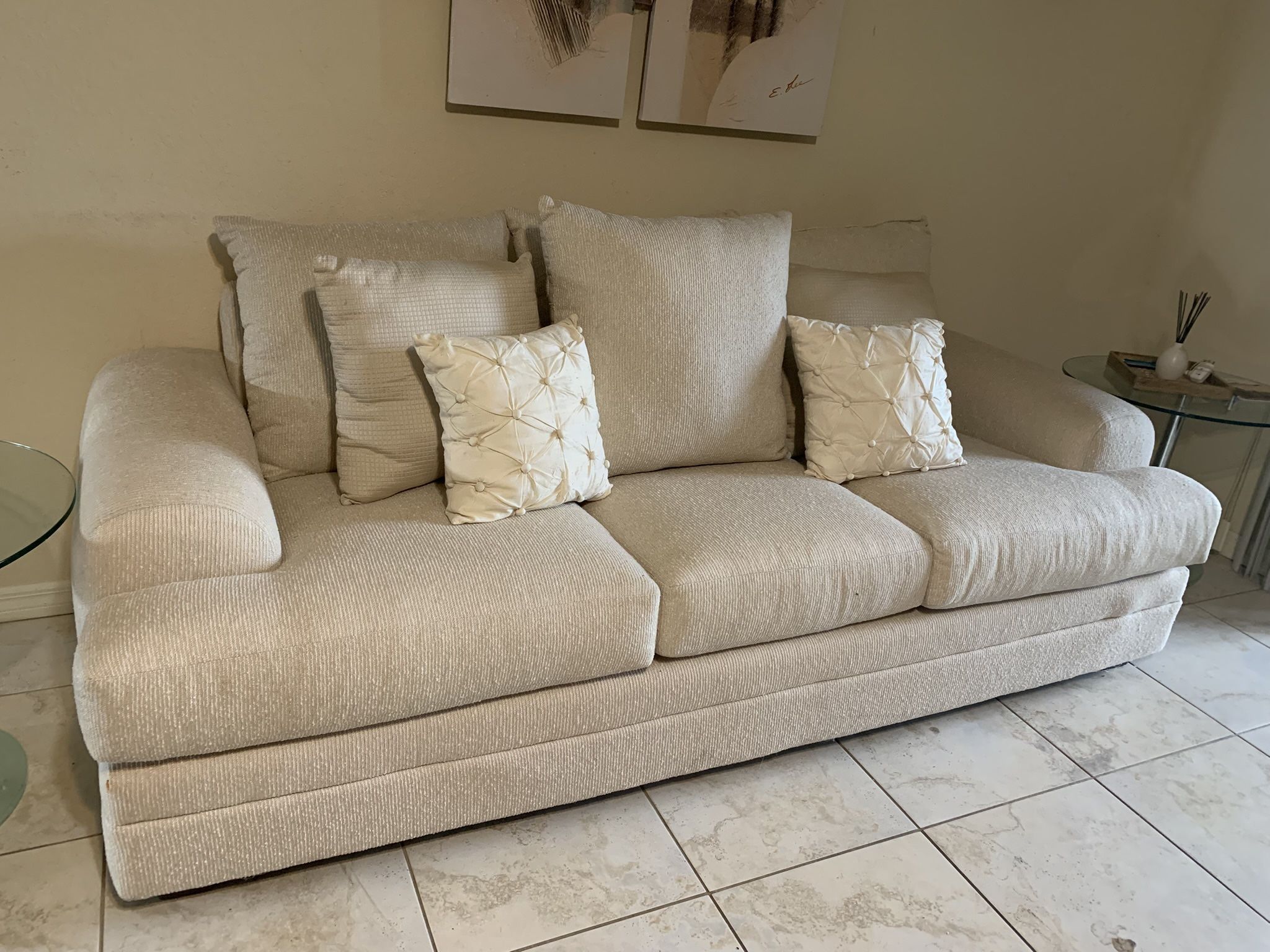 White Sofa Set