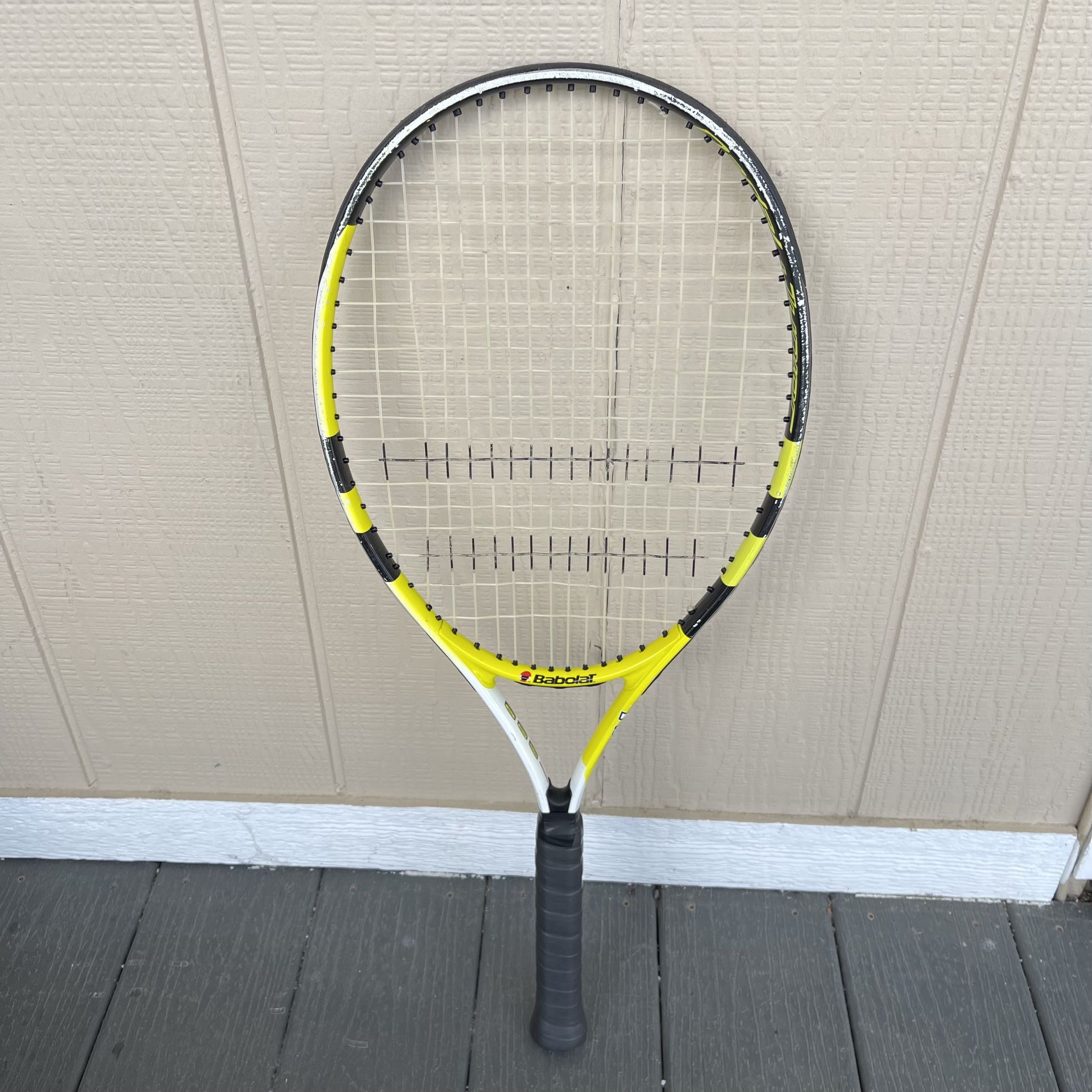 Pre- Owned Babolat Nadal Junior 145 String Tennis Racket Black & Yellow