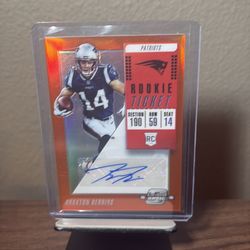Braxton Berrios 2018 panini contendors optic orange rookie ticket auto (RC)