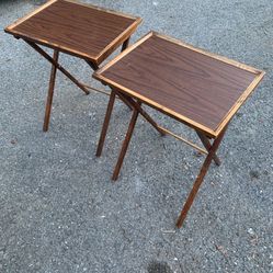 Beautiful MCM Goodwood Set Of 2 Tray Tables, Folding Tables 