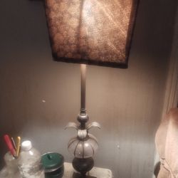 Vintage Palm Leaf Lamp