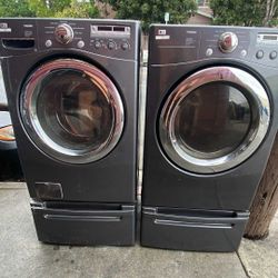 SET WASHER AND DRYER LG PEDESTALS 🆓️FREE DELIVERY 🆓️ SIDE BY SIDE - STACKABLE 