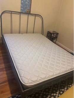 IKEA metal bed frame and 6 inch Serta Setapedic Full size mattress