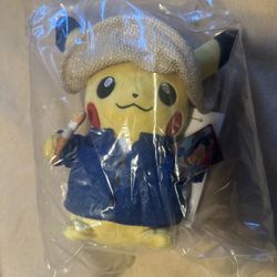 Pikachu Van Gogh Museum x Pokemon Center Plush 7in. Limited Edition Sealed