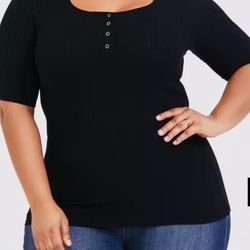 Torrid Black Pullover Top Size 1 New