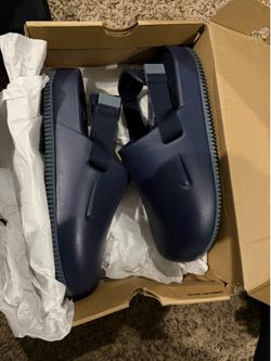 New Nike Calm Mule obsidian slate (blue)
