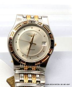 Longines Laureate Quartz Date 33mm watch CHT 4509 Cal ETA 255.411 Vintage Watch is preowned 