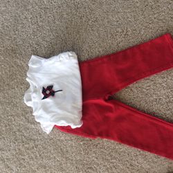 18 month gap red pants Gymboree shirt