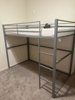 Grey metal Loft bed
