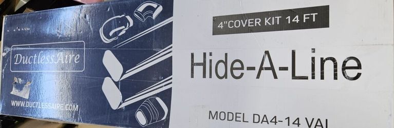 DuctlessAire White Paintable Mini Split Line Set Cover Kit - 4" x 14 ft