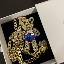 Flat curb necklace with pendant 