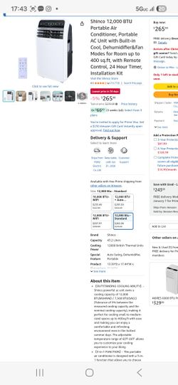 Shinco Portable Air Conditioner AC Unit