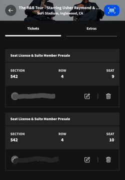 Usher R&B Tour Tickets – SoFi Stadium, 2 Seats