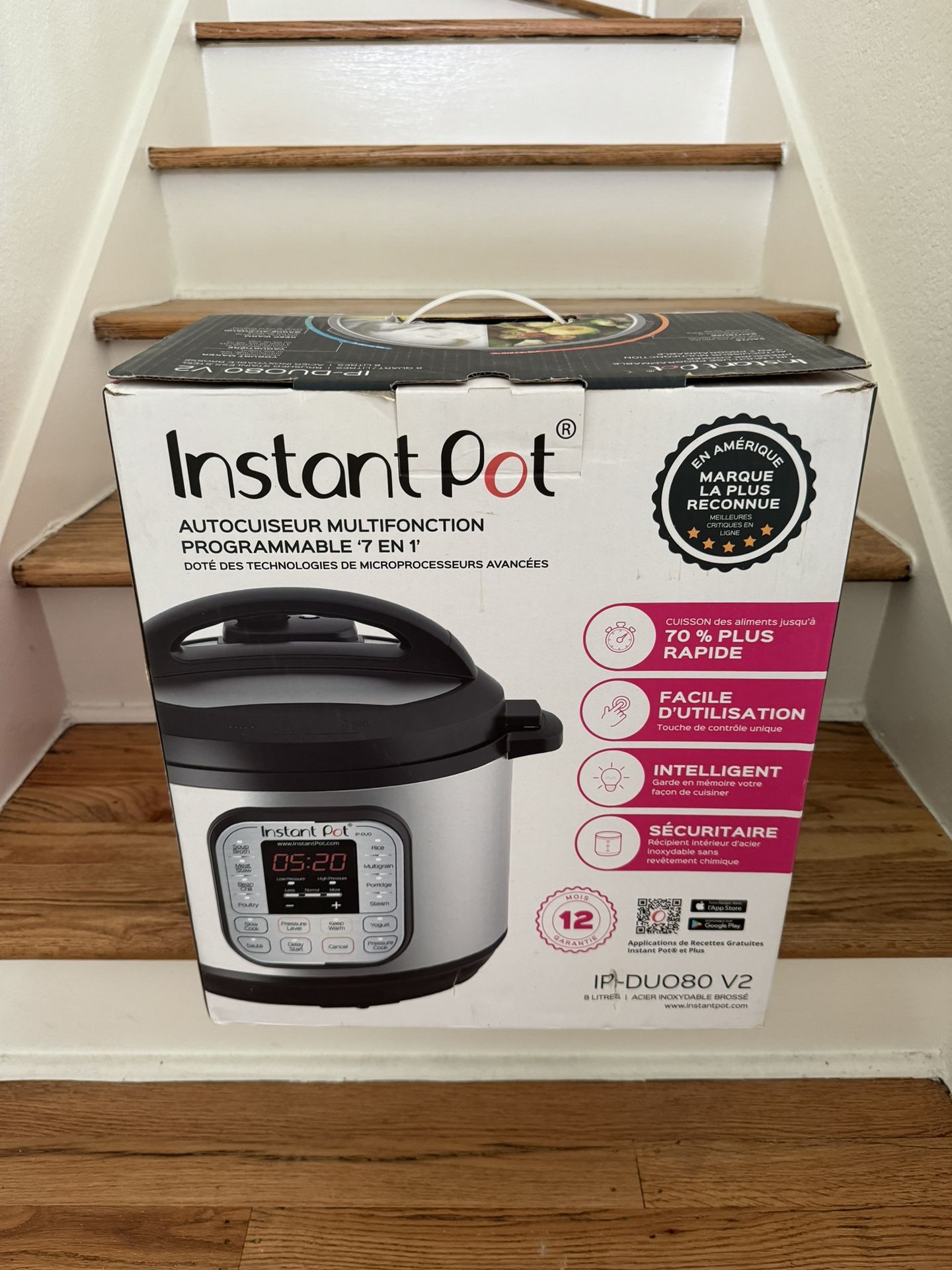Instant Pot Duo 7-in-1 Electric Pressure Cooker, Slow Cooker, Rice Cooker, Stainless Steel, 8 Quart