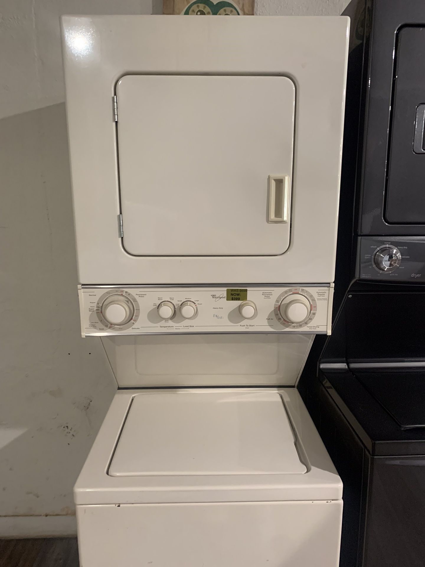 Whirlpool Cream Stackable Unit