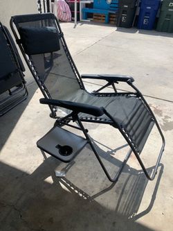 Black Zero Gravity Reclining Patio Chair