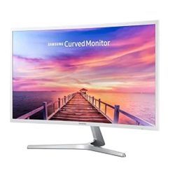 2-Samsung 32" Full HD Curved Screen LED  LCD Monitors Glossy White C32F397FWN