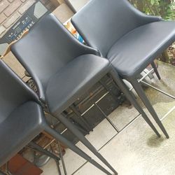 Leather Stool Pairs /Trios  